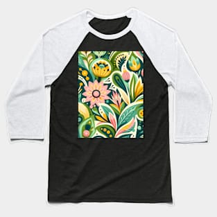 Spring Reawakening Lush Floral Baseball T-Shirt